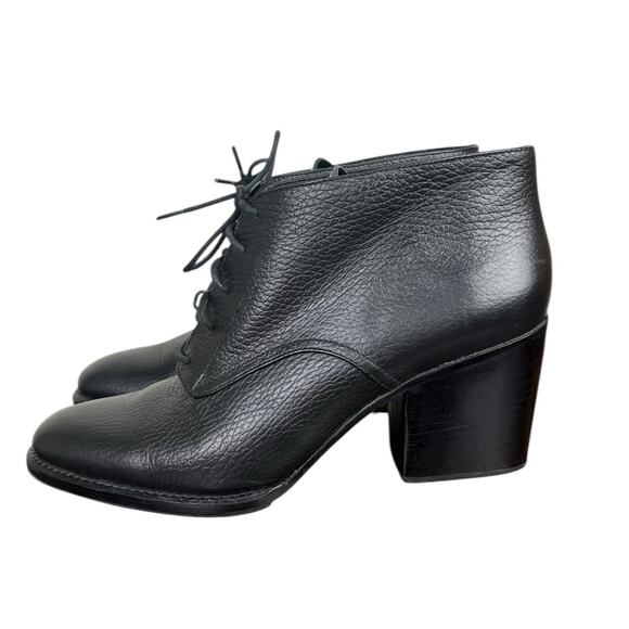 Rachel Comey Ibex Leather Lace-Up Booties Black Ankle Boots Size 9 - Picture 5 of 11